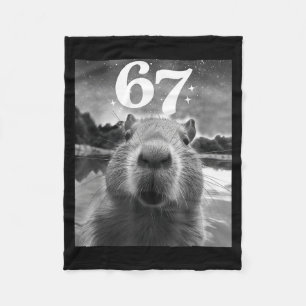 Cobertor De Velo Selfie de Capivara Com 67 Meme Capy Gráfico Para H
