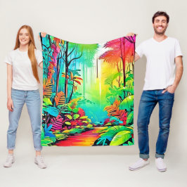 Cobertor De Velo Selva Arco-Íris: Sonho Vivo