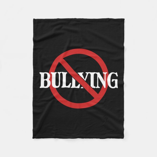 Cobertor De Velo Sem Bullying Pare De Assustar A Bondade Laranja (Frente)