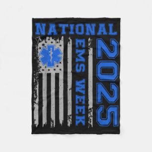 Cobertor De Velo Semana Nacional Ems 2025 Bandeira EUA Serviços Méd