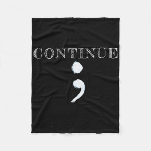 Cobertor De Velo Semicolon Saúde Mental Sensibilização Suicídio Pre