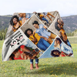 Cobertor De Velo Sempre & para sempre | Colagem de Fotos Moderna 6