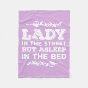 Cobertor De Velo Senhora na rua mas adormecido na cama engraçada