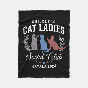 Cobertor De Velo Senhoras dos Gatos Para Kamala Harris Eleição 202