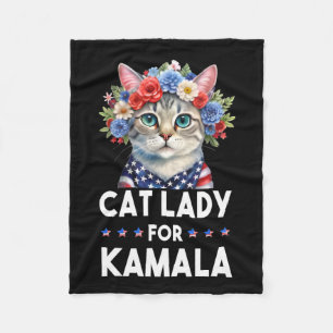 Cobertor De Velo Senhoras Para Kamala Funny Cat 2024 Presidente Kam
