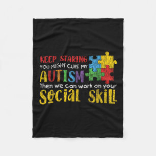Cobertor De Velo Sensibilização Autismo - Mantenha-Se Em Frente A C