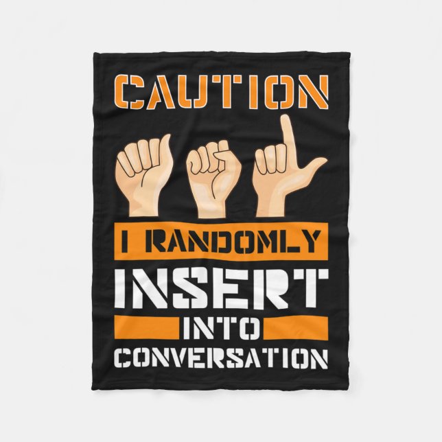 Cobertor De Velo Sensibilização Língua de Sinais Americana Audição  (Frente)