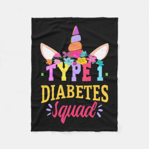 Cobertor De Velo Sensibilização para a Diabetes Tipo 1 Esquadrão T1