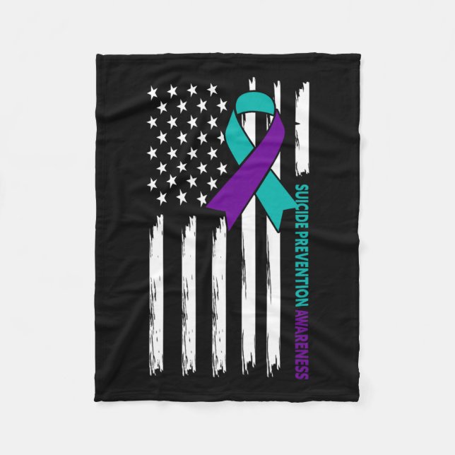 Cobertor De Velo Sensibilização Para A Prevenção Do Suicídio Mês Am (Frente)