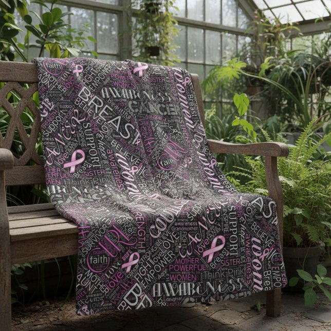 Cobertor De Velo Sensibilização para o Cancer de mama Cloud ID261 (Criador carregado)