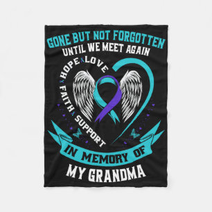 Cobertor De Velo Sensibilização Suicida Camisa Vovó foi embora, mas