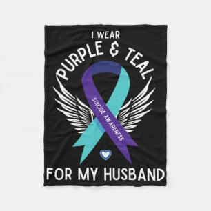 Cobertor De Velo Sensibilização Suicida Eu Visto Teal E Purple Para