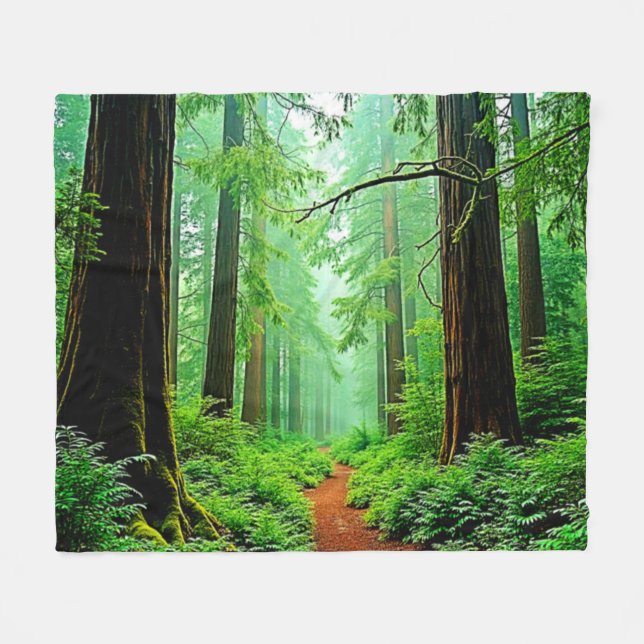 Cobertor De Velo Sequoia Floresta Mistura Design (Frente (Horizontal))