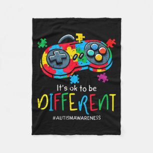 Cobertor De Velo Ser diferente controlador de jogos autismo homens 