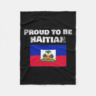 Cobertor De Velo Ser Haitiano - Bandeira do Haiti Anti-Racismo