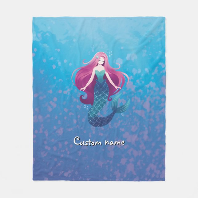 Cobertor De Velo Sereia do Mar bonito (Frente)