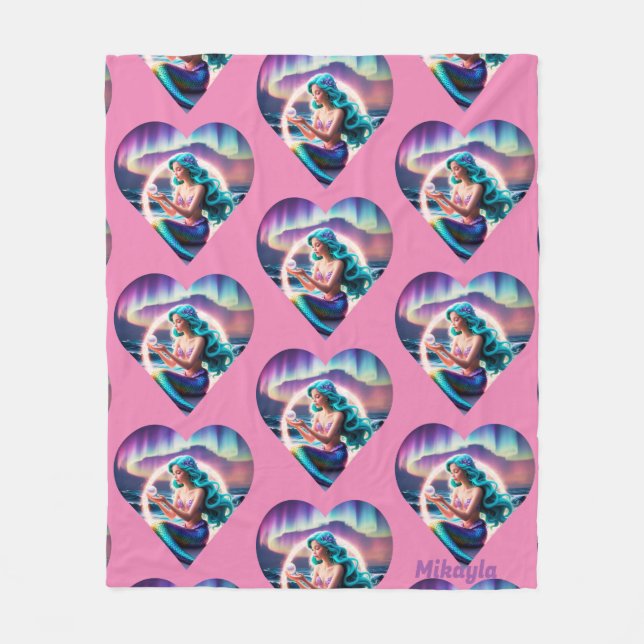 Cobertor De Velo Sereia Personalizada (Frente)