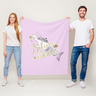 Cobertor De Velo Sereia Unicórnio Moderno Fashion Believe em Milagr