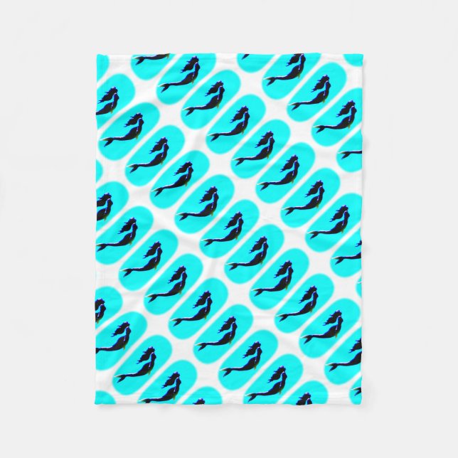 Cobertor De Velo sereias submarinas emergindo (Frente)