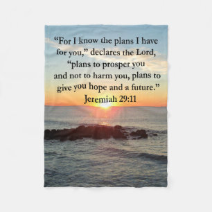 COBERTOR DE VELO SERENE JEREMIAH 29:11 SUNRISE