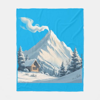 Cobertor De Velo Serene Snowy Mountain Cabin T-Shirt