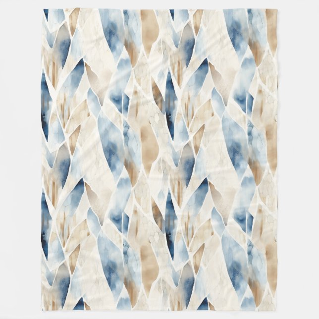 Cobertor De Velo Serenidade do Oceano Azul com Areia (Frente)