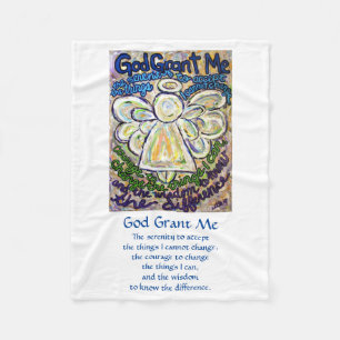 Cobertor De Velo Serenity Prayer Poem Angel Folheto Personalizado