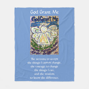 Cobertor De Velo Serenity Prayer Poem Angel Folheto Personalizado