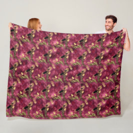 Cobertor De Velo Série Burgundy e Gold Leopard Design 10