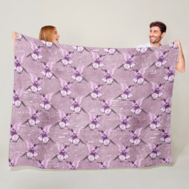 Cobertor De Velo Série de Papel Lavanda Efêmera Design 10