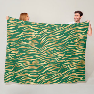 Cobertor De Velo Série Emerald e Safari Dourado Design 2