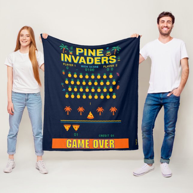 Cobertor De Velo Série Pine Invaders-Pineapple Empire Retro Games (In Situ)