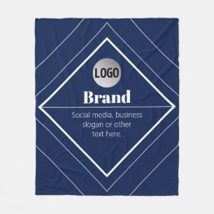 Cobertor De Velo Seu Logotipo e Design Moderno Personalizável Azu