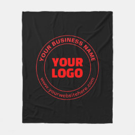 Cobertor De Velo Seu logotipo ou imagem e texto editável, vermelho 