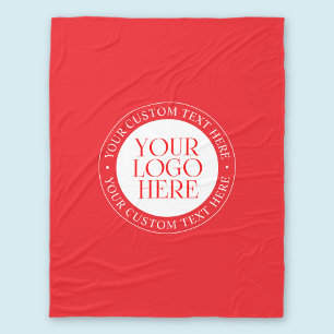 Cobertor De Velo Seu logotipo ou outra imagem Natal Vermelho e Br