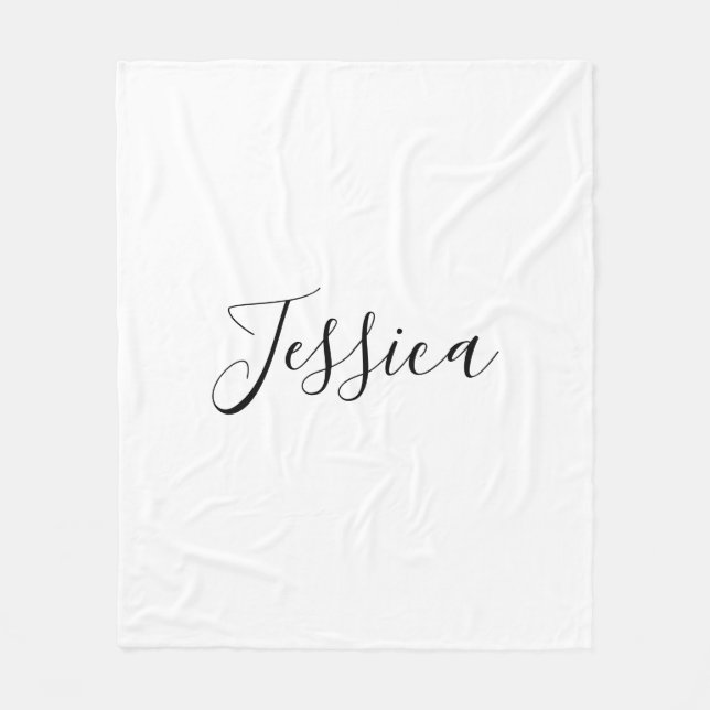 Cobertor De Velo Seu nome | Script Elegante (Frente)