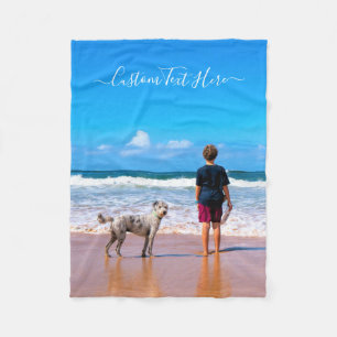 Cobertor De Velo Seu Texto Personalizado De Folheto De Foto Pet Bab