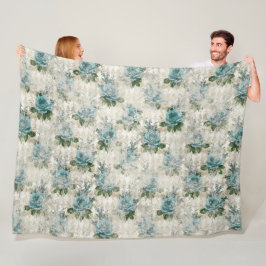 Cobertor De Velo Shabby Floral Aqua Series Design 2