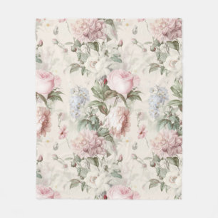 Cobertor De Velo Shabby Floral Feminine Cottagecore Blanket