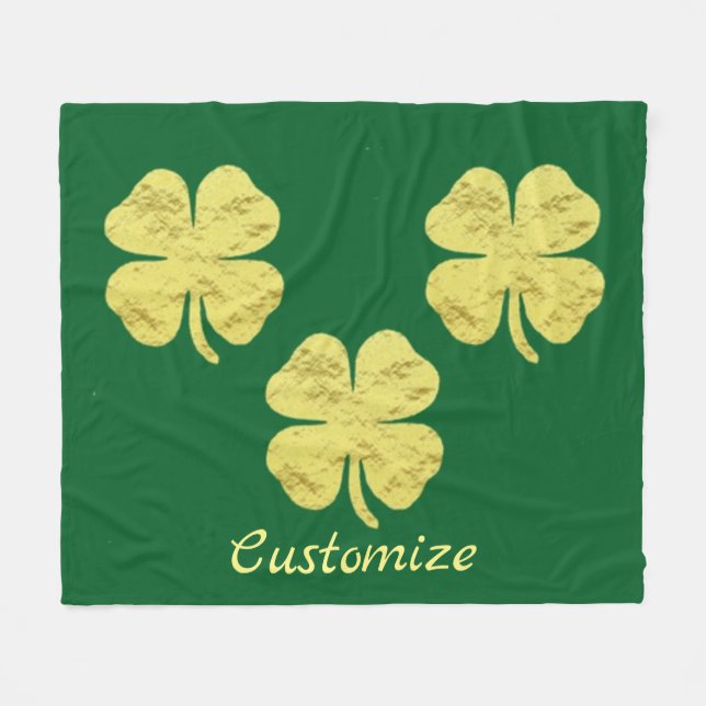 Cobertor De Velo Shamrocks ouro Thunder_Cove (Frente (Horizontal))