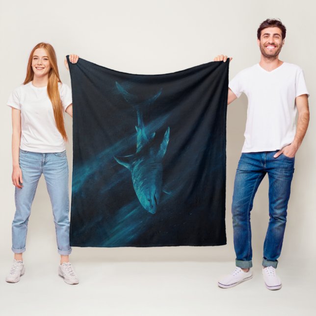 Cobertor De Velo Shark Original 50 x 60 Fleece Blanket (In Situ)