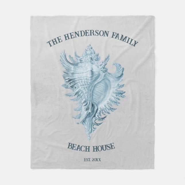 Cobertor De Velo Shell Blue Conch (Frente)