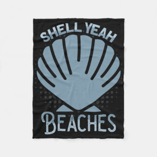 Cobertor De Velo Shell Sim Sandbar Summer Vacing Beache Tropical