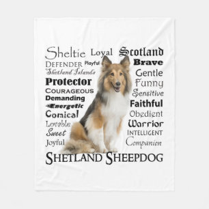 Cobertor De Velo Sheltie Traits Fleece Blanket