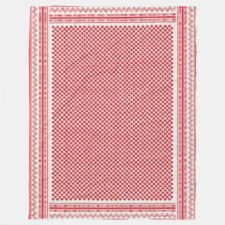 Cobertor De Velo Shemagh Keffiyeh Vermelho e Branco, Fleece Saudita
