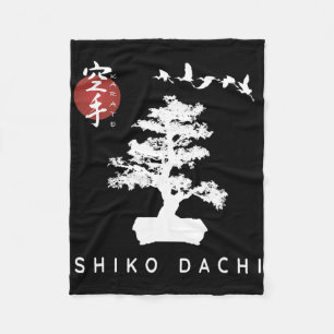 Cobertor De Velo Shiko Dachi Karate Beginner Bonsai Kanji Calligrap