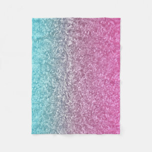Cobertor De Velo Shimmer brilhante do rosa e da faísca azul do