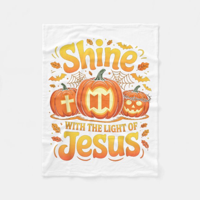 Cobertor De Velo Shine With The Light Of Jesus Christian Halloween  (Frente)