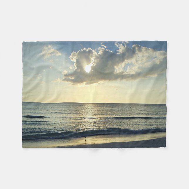 Cobertor De Velo Shoreline Sunrise Tranquility (Frente (Horizontal))