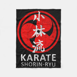 Cobertor De Velo Shorin Ryu Karate Símbolo Kanji Japão Arte Marcial